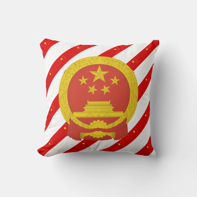 Chinese stripes flag cushion (Front)