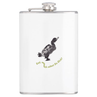 Chinese stucco art with duck hip flask