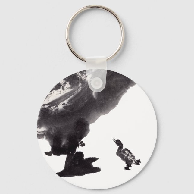 Chinese stucco art with duck key ring (Front)