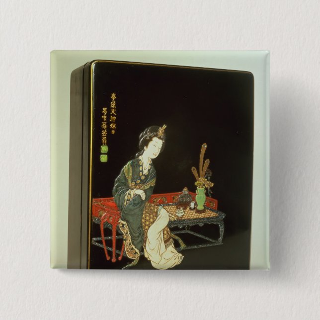 Chinese-style writing box 15 cm square badge (Front)