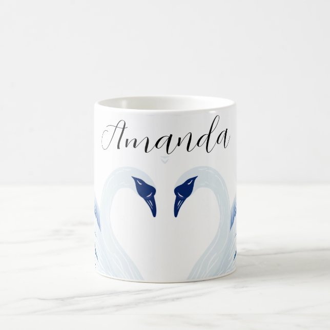Chinese swan wings pattern coffee mug (Center)