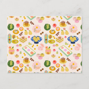 Chinese sweet cookies postcard