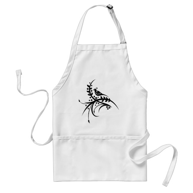 Chinese swirl floral design standard apron (Front)