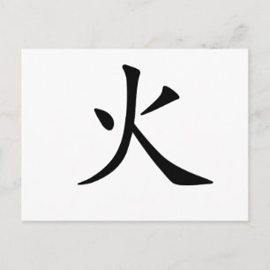 Chinese Symbol for fire Postcard