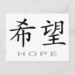 Chinese Symbol for Hope Postcard