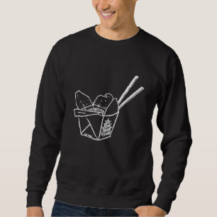 Chinese Take Out Food Box Thank You Enjoy Hand Dra Sweatshirt