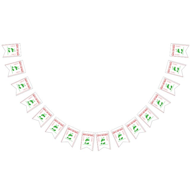 Chinese Takeout Restaurant Menu Custom Birthday Bunting (All)