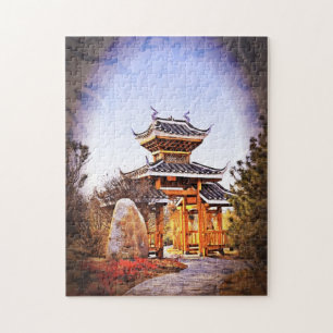 Chinese Temple Jigsaw Puzzle Design