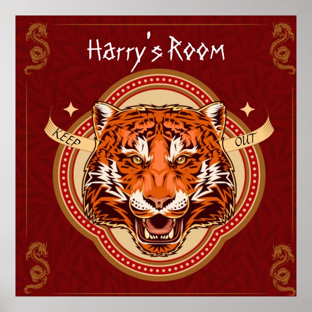 Chinese theme Tiger Editable Poster (Front)