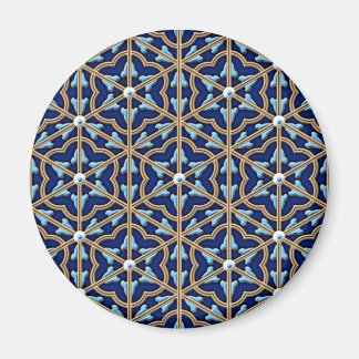 Chinese tiled floral pattern magnet