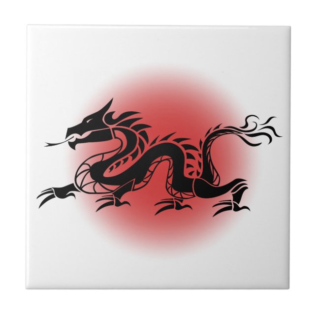 Chinese traditional dragon tile (Front)