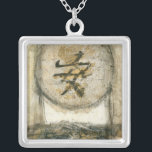 Chinese Tranquillity Painting by Mauro Silver Plated Necklace<br><div class="desc">This painting by the artist Mauro showcases a Chinese character enclosed in a circle. The word tranquillity is written at the bottom of the piece. Give this print as a gift to anyone who needs a little tranquillity in their lives!</div>