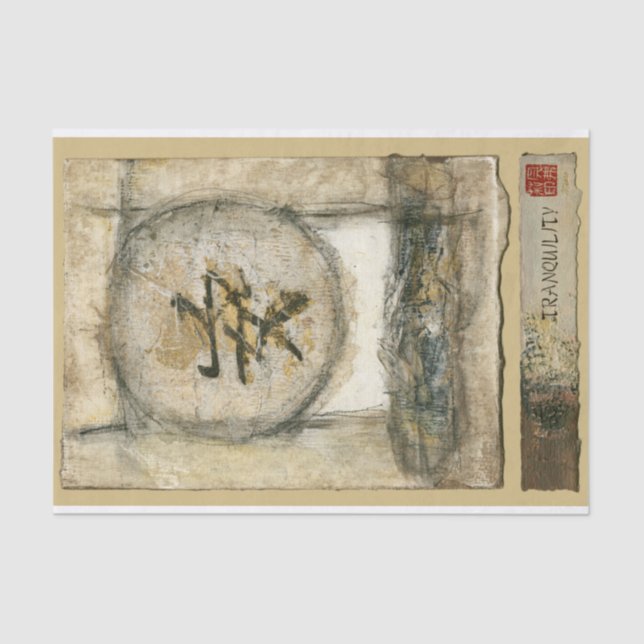Chinese Tranquillity Painting by Mauro Tissue Paper (Front)