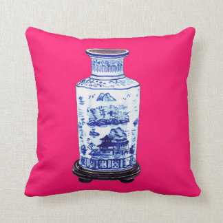 CHINESE VASE ON PINK CUSHION