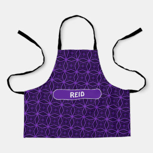 Chinese Violet Pink Minimal Pattern Apron