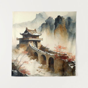 Chinese watercolor The Great Wall Tapestry