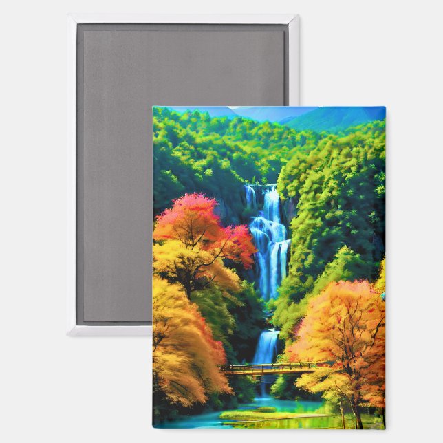 Chinese Waterfall Magnet (Front/Back)