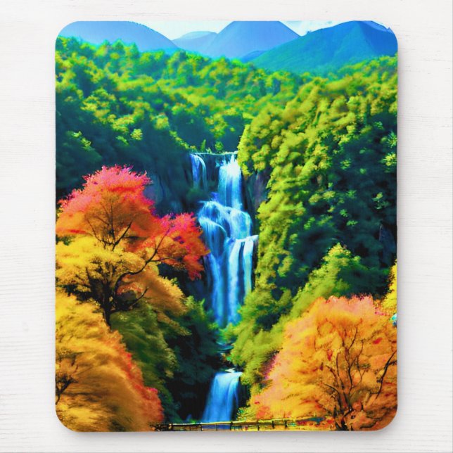 Chinese Waterfall Mouse Pad (Front)
