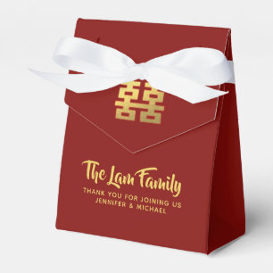 Chinese Wedding  中式婚礼礼盒喜欢个性化的红金现代优雅 Favour Box
