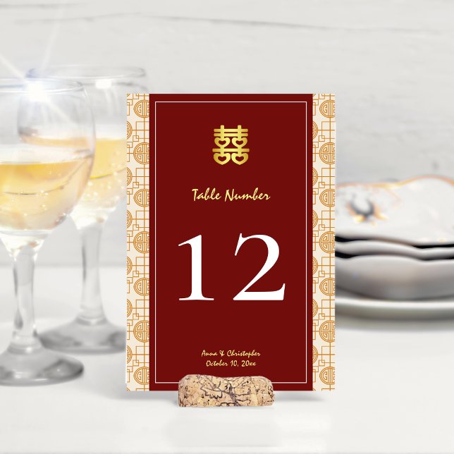 Chinese wedding auspicious peranakan banquet table number (Creator Uploaded)