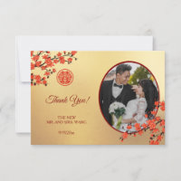 Chinese Wedding Double Happiness Cherry Blossom