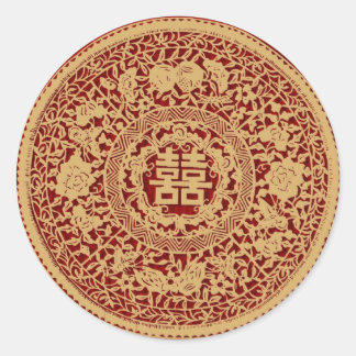 Chinese wedding double happiness stickers