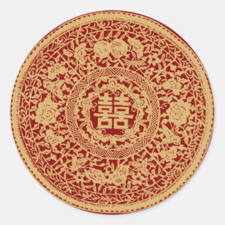 Chinese wedding double happiness stickers