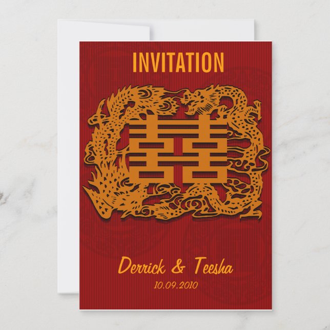Chinese wedding invitation card (v1) (Front)