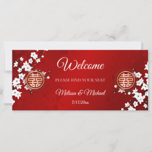Chinese Wedding Seating Chart Header