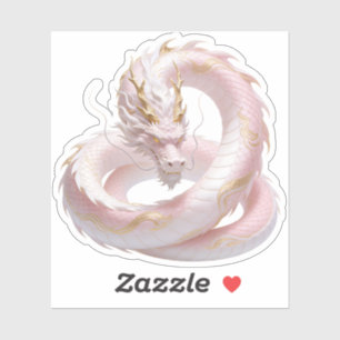 Chinese White Gold Dragon Art Fantasy Design With 