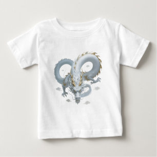 Chinese White Gold Dragon Art Fantasy Design With  Baby T-Shirt