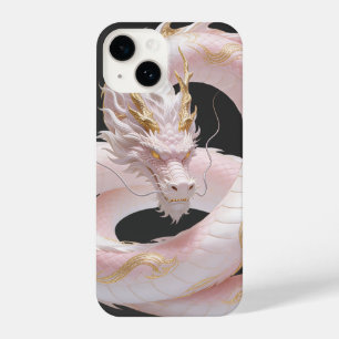 Chinese White Gold Dragon Art Fantasy Design With  iPhone 14 Case