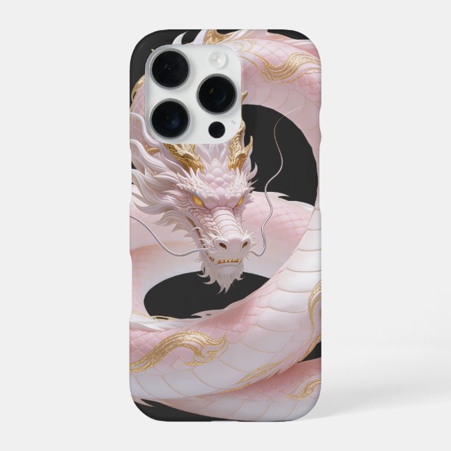 Chinese White Gold Dragon Art Fantasy Design With  iPhone Case (Back)
