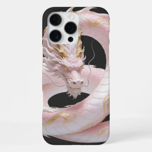 Chinese White Gold Dragon Art Fantasy Design With  iPhone 16 Pro Max Case
