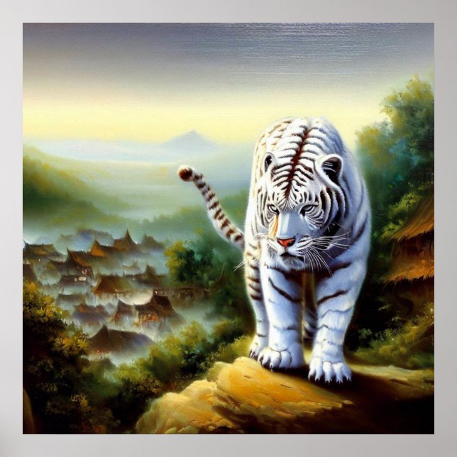 Chinese White Tiger (12) Poster (Front)