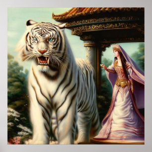 Chinese White Tiger (33) Poster