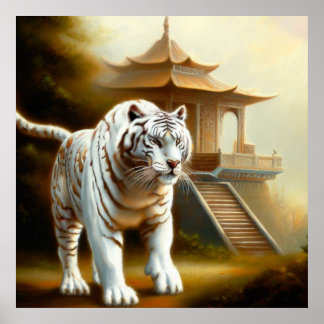 Chinese White Tiger (35) Poster