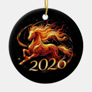 Chinese Year of Horse 2026 Celebrations Ceramic Tree Decoration