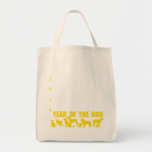 Chinese Year of The Dog Black Silhouettes G b Tote Bag