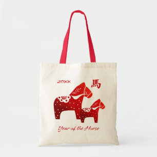 Chinese Year of the Horse Custom Year  Tote Bag