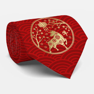 Chinese Year of the Ox 2021 Tie