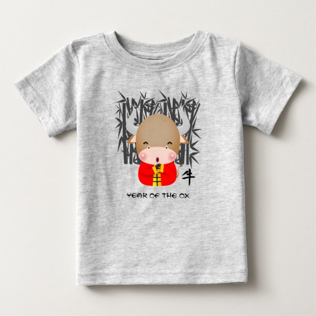 Chinese Year of the Ox | Cute Little Ox Baby T-Shirt (Front)