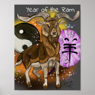 Chinese Year of the Ram Poster