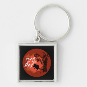 Chinese Year of the Rat - Bamboo Art Key Ring