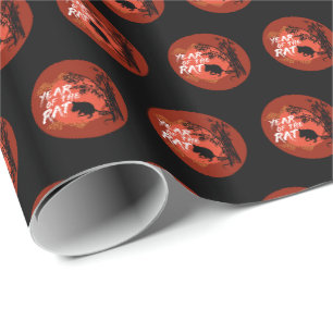 Chinese Year of the Rat - Bamboo Art Wrapping Paper