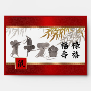 Chinese Year of the Rat Hong Bao Traditional Red Envelope