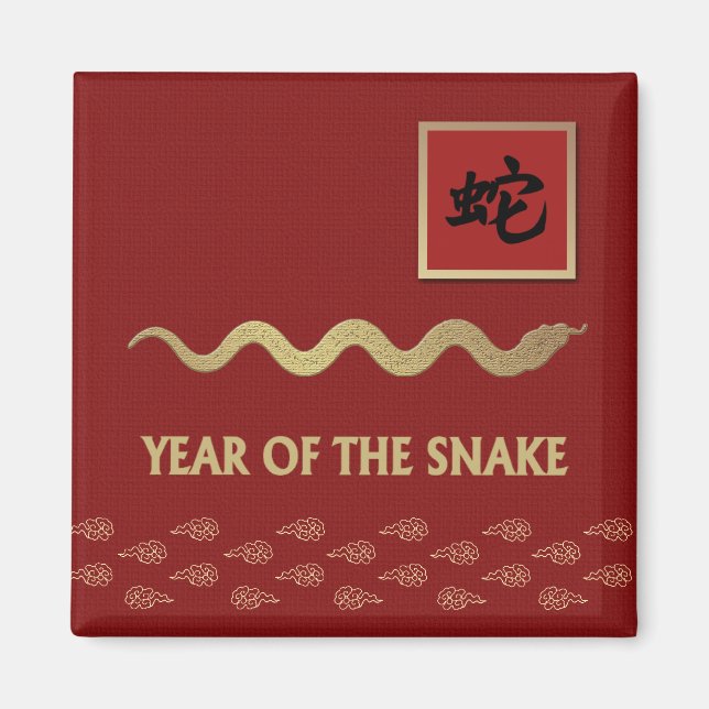 Chinese Year of the Snake Gift  Magnet (Front)