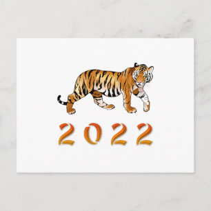 Chinese Year of the Tiger 2022 illustration Postcard