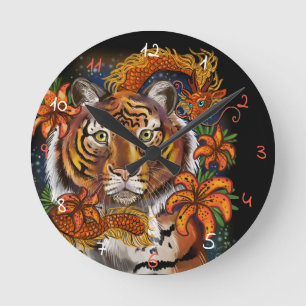 Chinese Year of the Tiger Round Clock