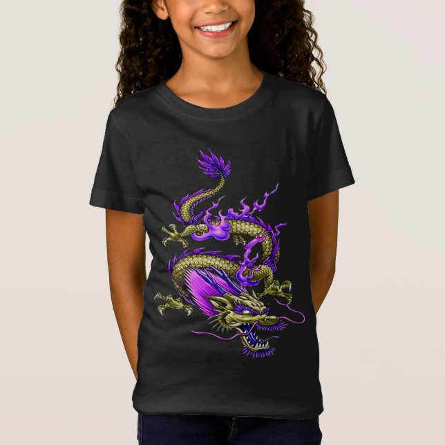 Chinese Yellow Wise Dragon Mythical Creature  T-Shirt (Front)